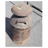 Rustic milk can with lid