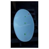 Oval beveled glass mirror, 22x39"