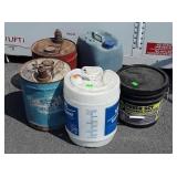 Paver set Sand, plus 4 containers 2 metal 2 poly,