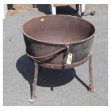 Old Butchering Kettle 23" dia with Stand