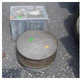 Aluminum front porch drop box, and galvanized