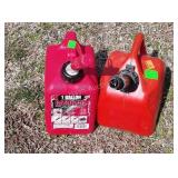Two poly Gasoline cans, gallon sizes