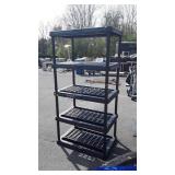 Nice black poly Storage Shelf, 36wx24dx72" tall