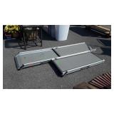 Two Pet Ramps, aluminum framed slider extension