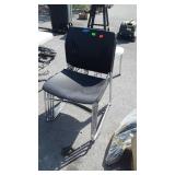 Set of 4 Stackable black poly molded seated