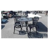 Cute 3pc Outdoor Table Set, aluminum made so