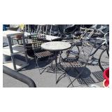 3pc Outdoor Table set, tile top 24" table with 2