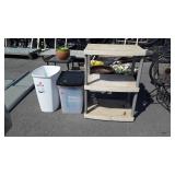 3pc Homewares Lot, Kitchen trash can, poly