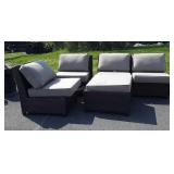 5pc All weather wicker seating Set, 4 individual