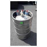 Nunberg aluminum keg and 3 cans of Sterno