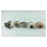 Rings Costume Jewelry With Lots Of CZ Stones