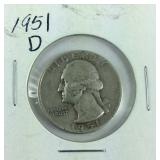 1951-D George Washington Quarter