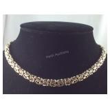 Gold over Sterling silver Necklace   Size 17"