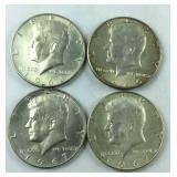 Group of 4 John F Kennedy Half Dollar Coins (2)