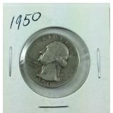 1950D George Washington Quarter