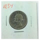 1934 George Washington Quarter