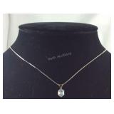 Sterling silver necklace 18in