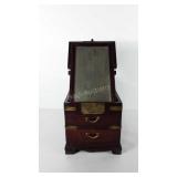 Jewelry box, Chinese dressing case and mirror, 8"