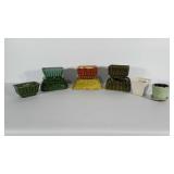 Pottery planter group. A few with blemishes. One