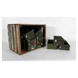 11 Metal drawers, each measuring 12x5x3 inches,