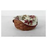 Longaberger basket with liner and protector, 2007