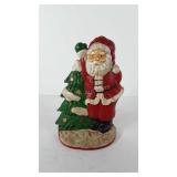 Christmas decor, Santa cast iron door stop, 9"