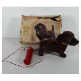 Cheerful dachshund, battery operated, with box,