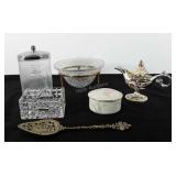 Mixed group, includes Aladdin genie lamp, brass