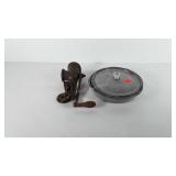 Kitchenwares, includes enameled pan with lid