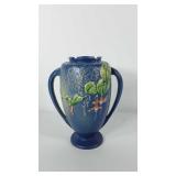 Roseville pottery dual handled vase, 8.5"