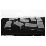 Clear acrylic display shelves with waterfall