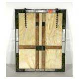 Leaded glass suncatcher panel, 16x20