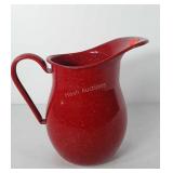 Enameled pitcher, 9"