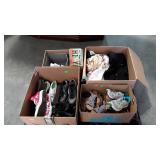 Skid lot, shoes, Geogia license plate, teacups,