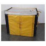Reinforced nylon storage tote with collapsible