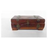 Small wooden chest, 4" x 6.5" x 11"