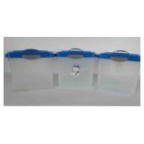 3 sterlite hanging file storage totes.