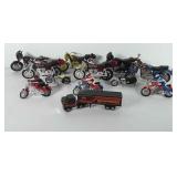 Harley-Davidson motorcycles and hauler, includes