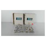 Cabinet hardware, two boxes of solid brass