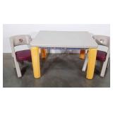 Step 2 play table with two folding chairs, table