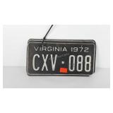 Virginia license plate set, 1972