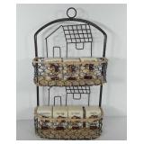 Spice rack with seven spice shakers, shakers show