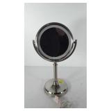Magnifying light up mirror, works, 18.5"