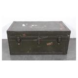 Military style footlocker, has all latches and