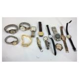 Assorted wrist watches some need batteries -