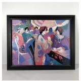 Framed colorful decor print, 33x26