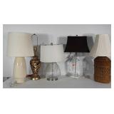 Lamp group: 5 home decor lamps. These range in
