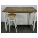 Island with butcher block top, not attached,