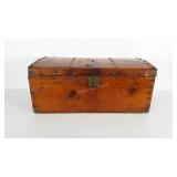 Wooden trunk with brass detail / hardware