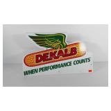 Advertising DeKalb poly corrugated board sign,